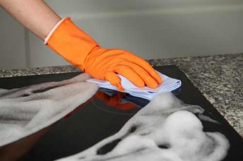 Kitchen cleaning during domestic cleaning in Shepherdsbush