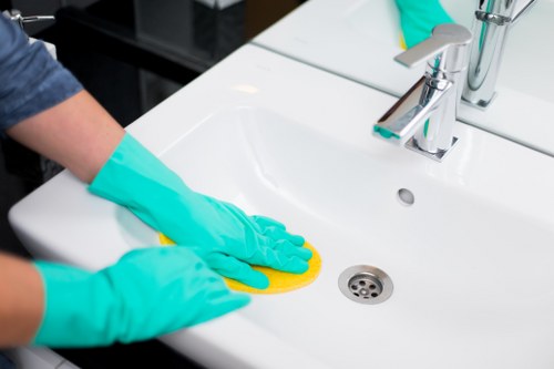 Professional carpet cleaners completing a safe and careful cleaning service
